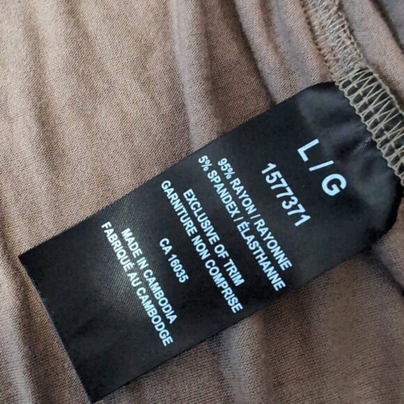 Tahari Coastal Lounge Neutral Long Line Open Front Camel Cardigan L - Picture 6 of 9